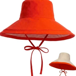 HIQIU Damen Sonnenhut UV Schutz Große Krempe - Faltbar, Wendbar, Sommer
