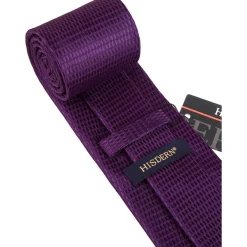Hisdern Herren Krawatte mit Einstecktuch Set - Klassisch Plaid Hahnentritt