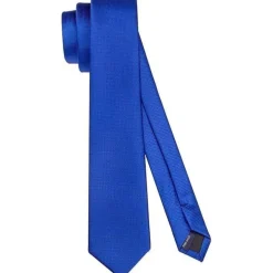 Hisdern Schmale Krawatte für Herren, Königsblau, 6cm Breite, klassisch und