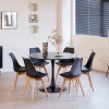 HJhomeheart Esszimmerstühle 6er Set, Skandinavische Küchenstühle in Lederoptik