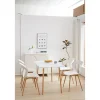 HJhomeheart Moderner Esszimmerstuhl 4er-Set, skandinavischer Stil, mit