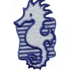 HKM 31211 Seepferdchen Bügelbild, Patch, Maritim Appilkation, ca. 7 x 4,4 cm
