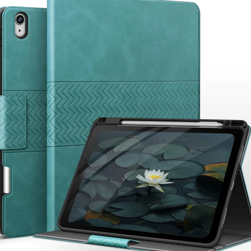 Hülle für iPad Air 11 2024, iPad Air 5./4. Gen. 10.9 mit Stifthalter Grün