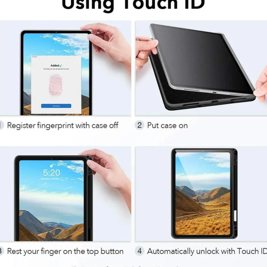 Hülle für iPad Air 11 2024, iPad Air 5./4. Gen. 10.9 mit Stifthalter Grün