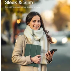 Hülle für iPad Air 11 Zoll 2024/2022/2020, Schlank TPU Schutzhülle Nachtgrün