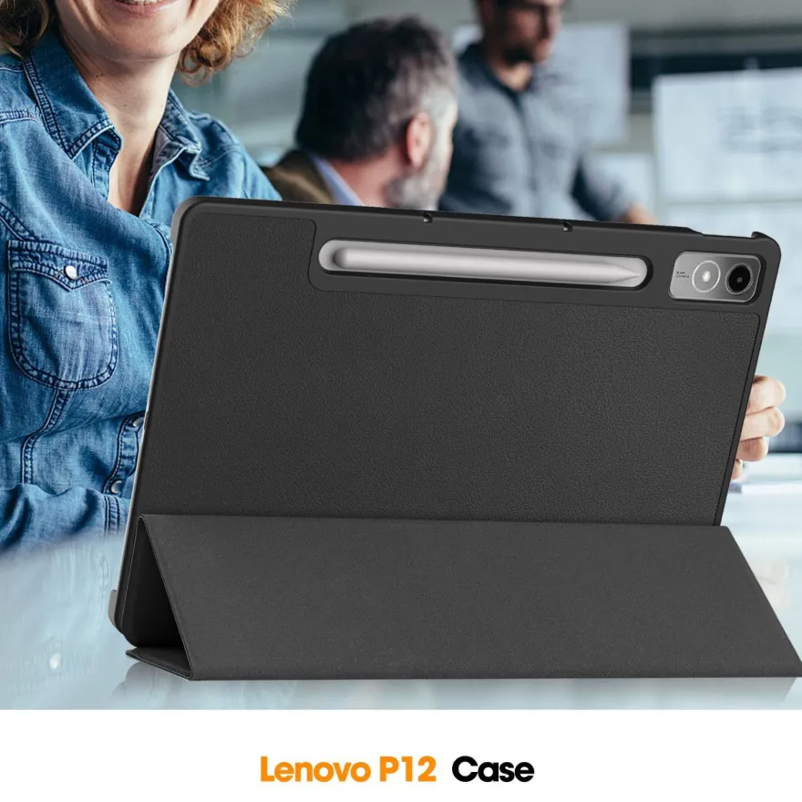 Hülle für Lenovo Tab P12 2023 TB-370FU TB-371FC 12.7 Zoll Smart Cover Etui mit ... ->