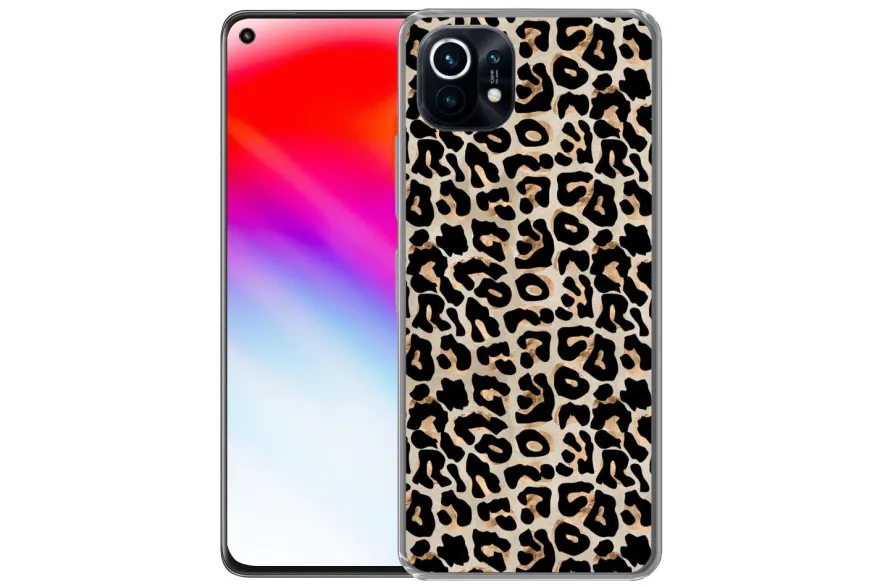 Hülle für Xiaomi Mi 11 - Pantherdruck - Braun - Luxus - Silikone
