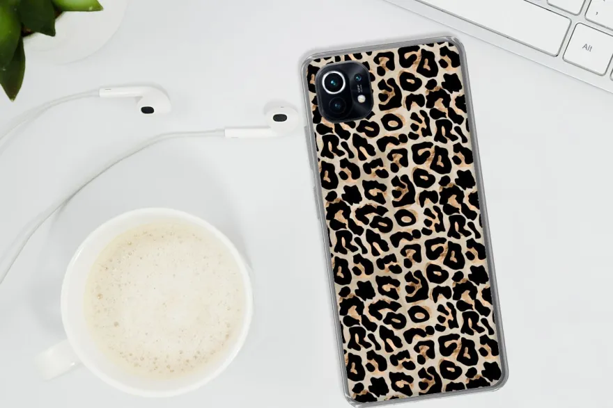 Hülle für Xiaomi Mi 11 - Pantherdruck - Braun - Luxus - Silikone