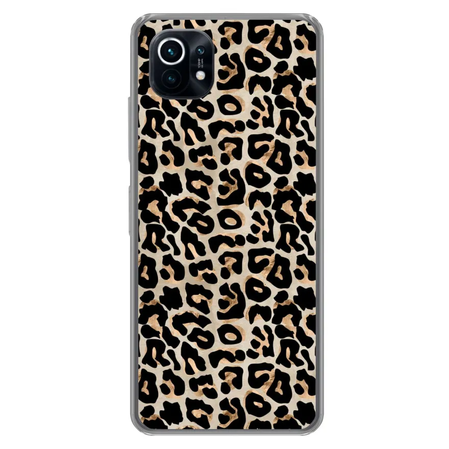 Hülle für Xiaomi Mi 11 - Pantherdruck - Braun - Luxus - Silikone