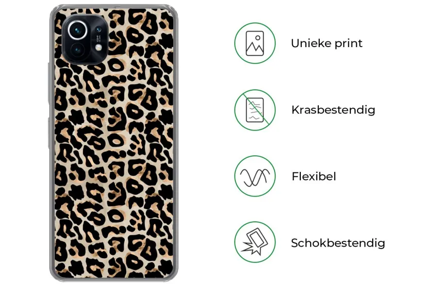 Hülle für Xiaomi Mi 11 - Pantherdruck - Braun - Luxus - Silikone