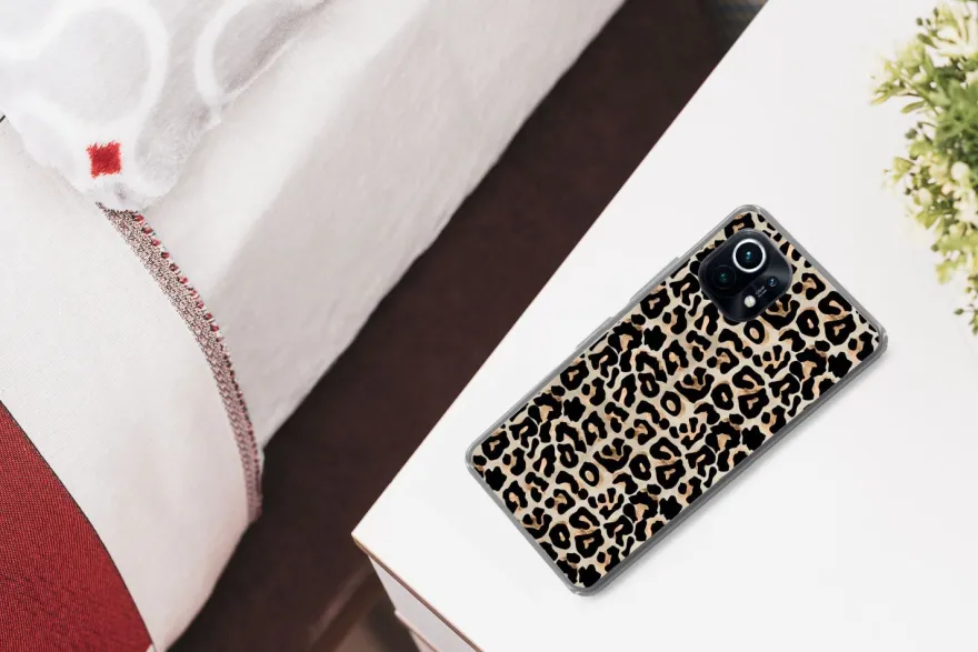 Hülle für Xiaomi Mi 11 - Pantherdruck - Braun - Luxus - Silikone