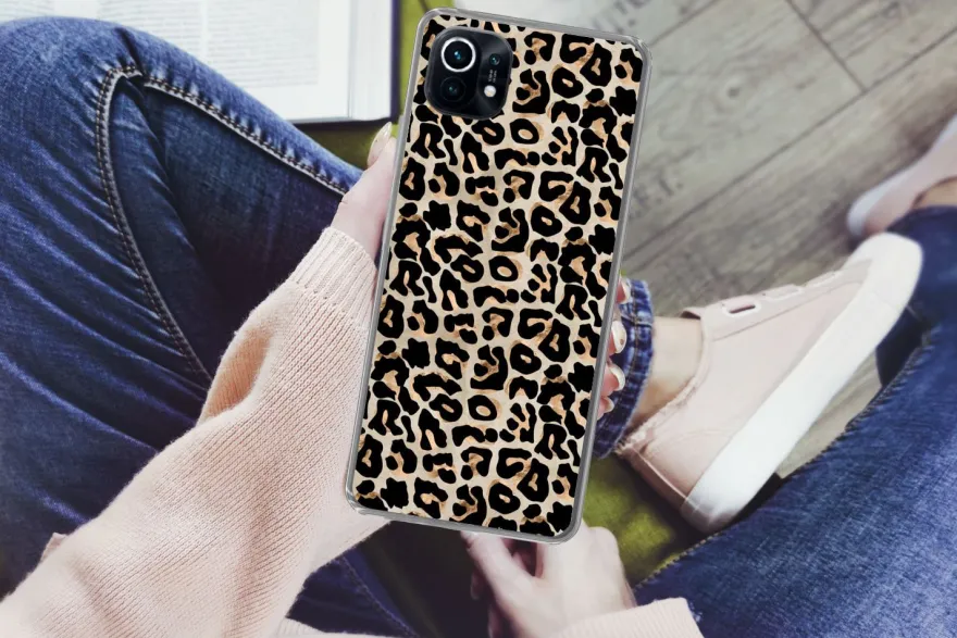 Hülle für Xiaomi Mi 11 - Pantherdruck - Braun - Luxus - Silikone
