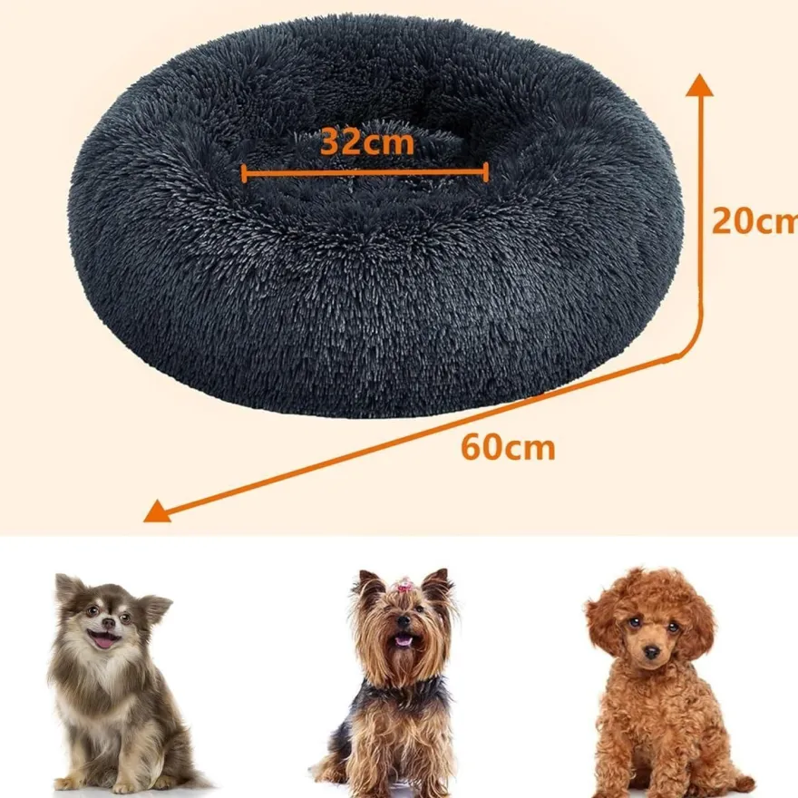 HMTOPE Orthopädisches Hundebett rund, Kuscheliges