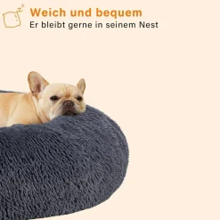 HMTOPE Orthopädisches Hundebett rund, Kuscheliges