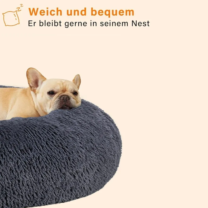 HMTOPE Orthopädisches Hundebett rund, Kuscheliges