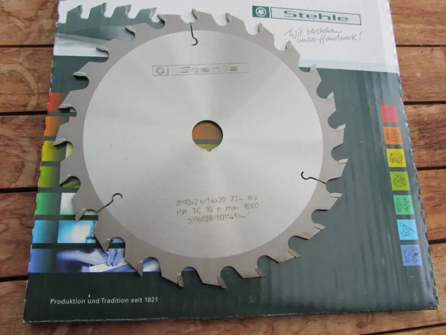 HM/ Widia Handkreissägeblatt 190 x 20 Z 24 Stehle z. B. für Makita/ Metabo