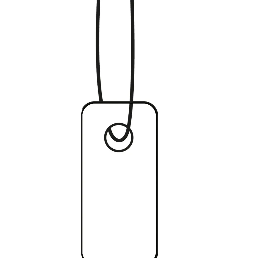 Hängeetiketten 7 x 15 mm, mit Faden weiß, 1000 St