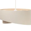 Hängeleuchte Boho 50 Metall Weiß Beige, Creme2 Lampenschirmhöhe 23 105