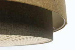 Hängeleuchte Doblo Rattan Elegant Graphitgrau, Beige-Braun, Graphitgrau