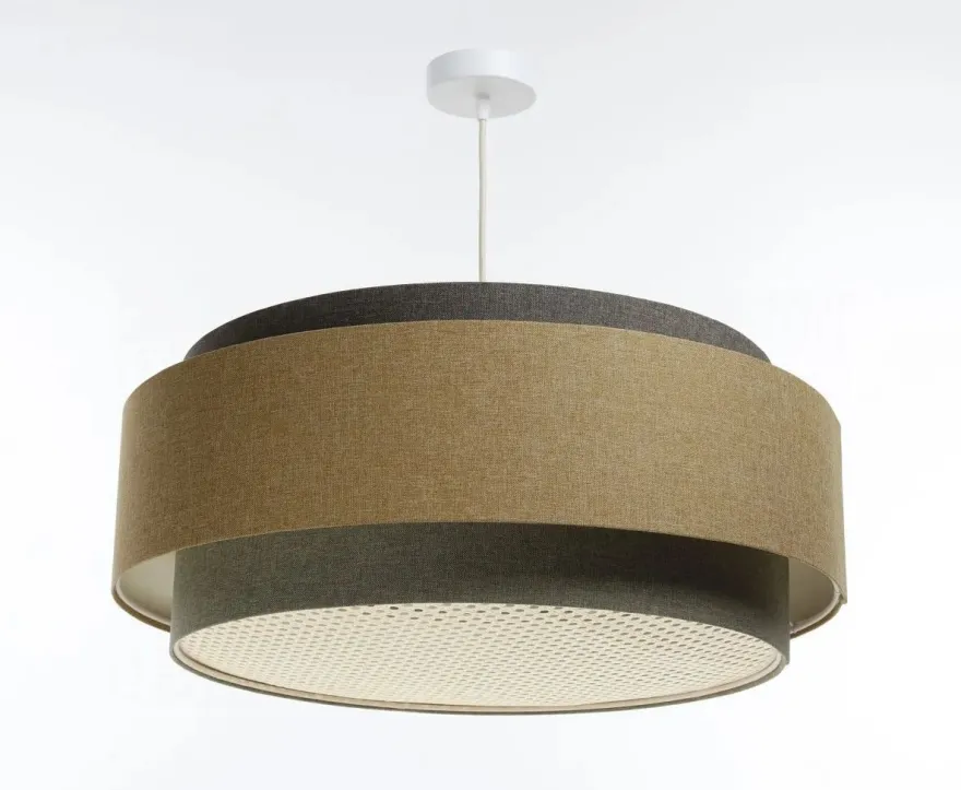 Hängeleuchte Doblo Rattan Elegant Graphitgrau, Beige-Braun, Graphitgrau