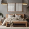 Hängeleuchte Duo XL Classic Elegant 40cm Graphitgrau, Beige-Braun