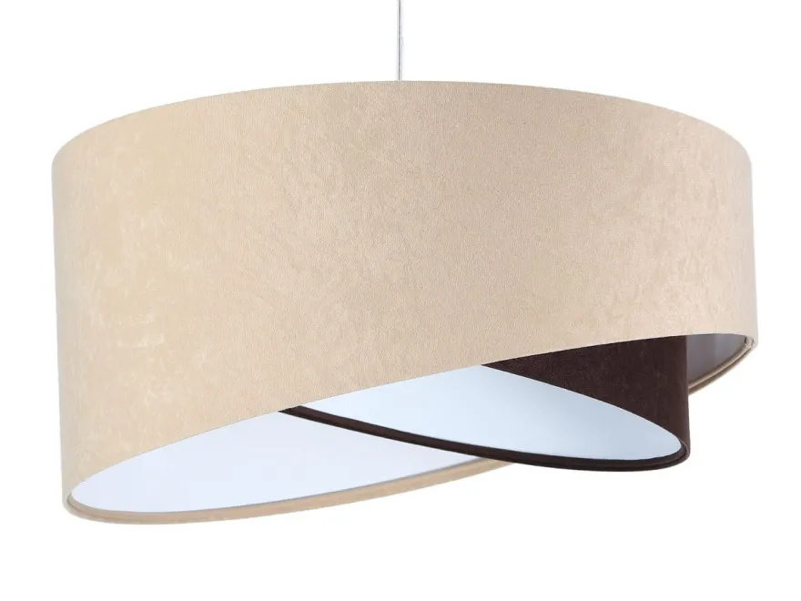 Hängeleuchte Galaxy 102 Lampenschirmhöhe 23 50 Metall Weiß Beige, Braun, Weiß