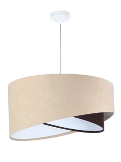 Hängeleuchte Galaxy 102 Lampenschirmhöhe 23 50 Metall Weiß Beige, Braun, Weiß