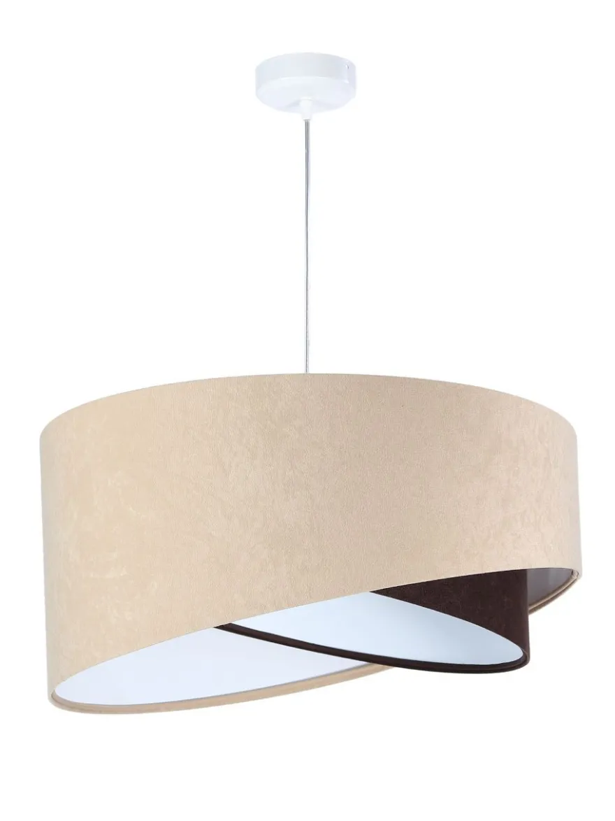 Hängeleuchte Galaxy 102 Lampenschirmhöhe 23 50 Metall Weiß Beige, Braun, Weiß