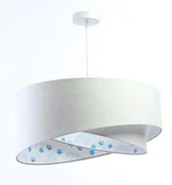Hängeleuchte Galaxy Lampenschirmhöhe 23 50 102 Metall Weiß Weiß, Hellblau2