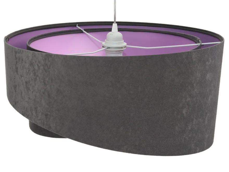 Hängeleuchte Galaxy 102 Lampenschirmhöhe 23 50 Metall Weiß Dunkelgrau, Lila
