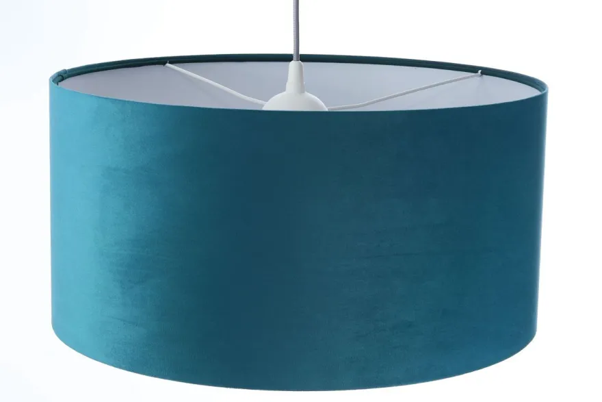 Hängeleuchte Glamour Lampenschirmhöhe 30 60 112 Metall Weiß Türkis, Weiß