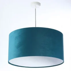 Hängeleuchte Glamour Lampenschirmhöhe 30 60 112 Metall Weiß Türkis, Weiß