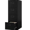 H?ngeregisterschrank abschlie?bar SARA 132x46x62cm Schwarz 4 Schubladen mit Schloss