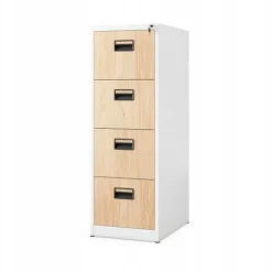 Hängeregistraturschrank Hängeregisterschrank 132x46x62 cm Weiß-Holzoptik