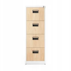 Hängeregistraturschrank Hängeregisterschrank 132x46x62 cm Weiß-Holzoptik