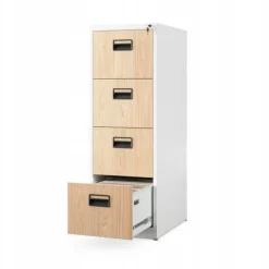 Hängeregistraturschrank Hängeregisterschrank 132x46x62 cm Weiß-Holzoptik