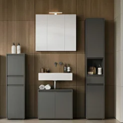 Hochschrank Hamburg mit Schublade und Türen, Soft-Close, matt, 33x181x34 cm