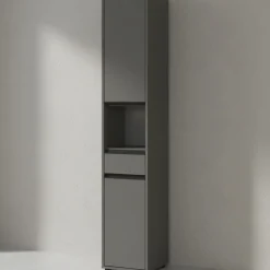 Hochschrank Hamburg mit Schublade und Türen, Soft-Close, matt, 33x181x34 cm