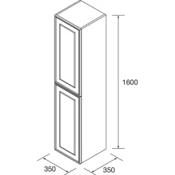 Hochschrank Renoir 1600 Macchiato mit 2 Türen