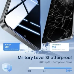 Hoerrye Sichtschutz Panzerglas für Samsung Galaxy S25 FE - 9H+ Härte, 24°