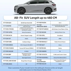 Holthly SUV Autoabdeckung A8 (bis 460 cm) Wasserdicht Atmungsaktiv, UV-Schutz