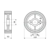 HolzHer Vorschubrolle Gummi 110 x 50 mm weiß für Vorschubapparate Holz-her SCM