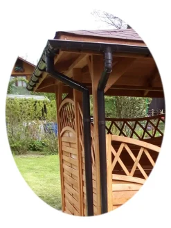 Holzpavillon Pavillon Gartenlaube Lamellen 350 x 350 300x300 Hersteller