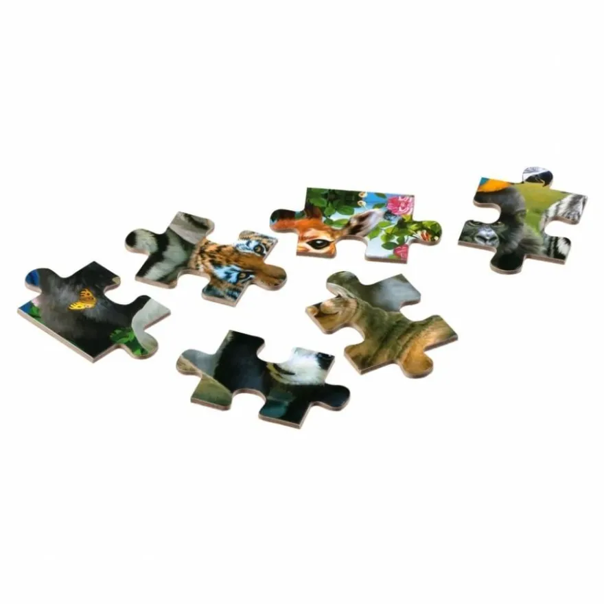 Holz-Rahmenpuzzle - Exotic Wildlife - Wildtiere