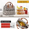 Homespon Isolierte Lunchtasche, Leopardenmuster, Wasserdicht, Große Kapazität