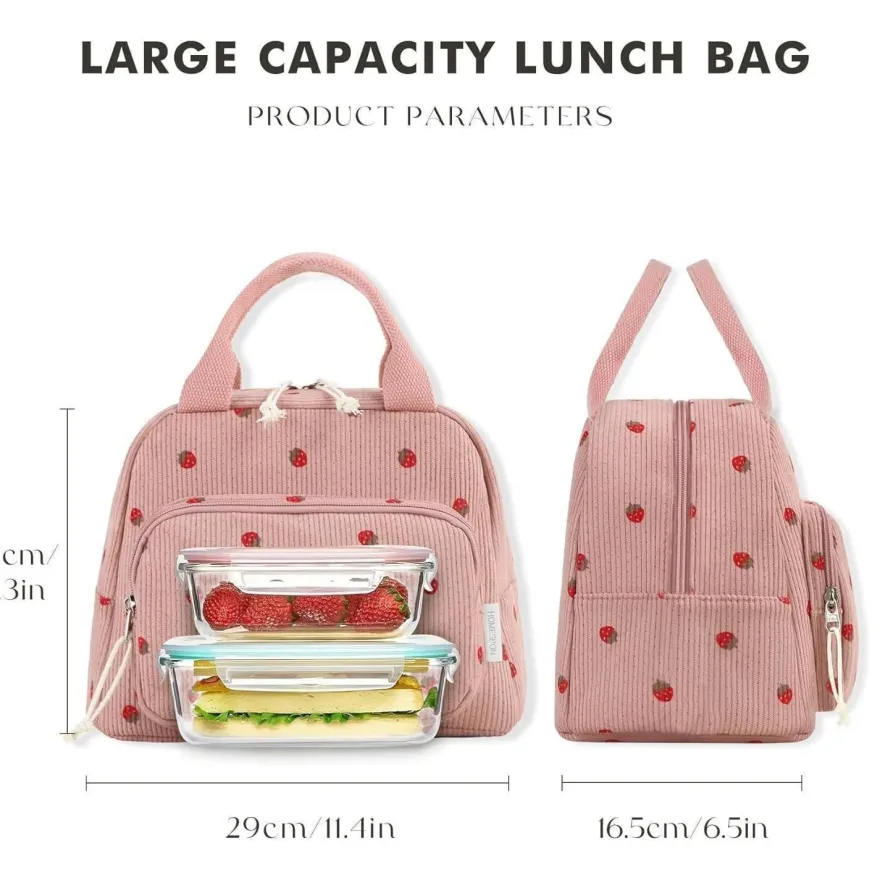 Homespon Isolierte Lunchtasche für Damen und Herren, Tragbare Kühltasche für