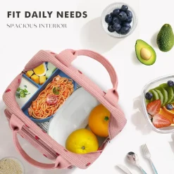 Homespon Isolierte Lunchtasche für Damen und Herren, Tragbare Kühltasche für