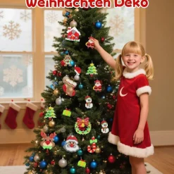 Homgaty 5000 Stück Bügelperlen Weihnachten 5mm mit Steckplatte und Zubehör für