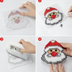 Homgaty 5000 Stück Bügelperlen Weihnachten 5mm mit Steckplatte und Zubehör für