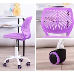 Homy Casa 2er Set Bürostuhl, verstellbar, ergonomisch, Stoff, ohne Armlehnen